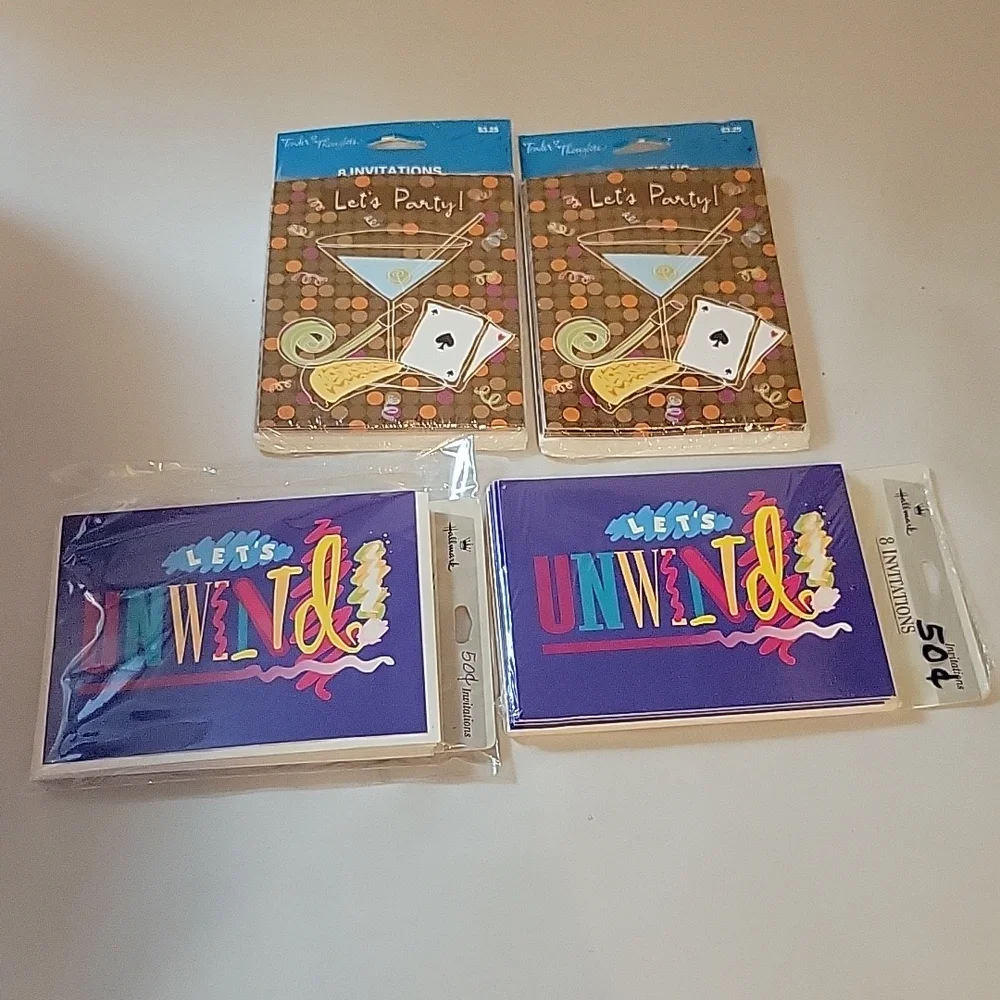 4 Packs Party Invites